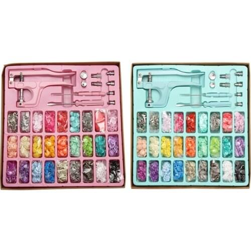 Snap Fasteners Button with Pliers Tool, Plastic Metal Snaps No-Sew Buttons for Clothes, Wallets and Sewing