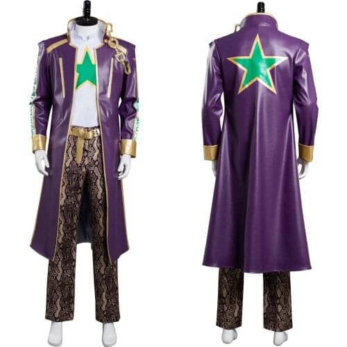 Anime JoJo‘s Bizarre Adventure Stone Ocean Kujo Jotaro Cosplay Costume Outfits Halloween Carnival Suit