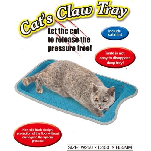 Pet Cat Bed Grind Claw Tray Kitten Scratcher Board Training Sleep Rest Scratching Mat Toy Clawing Trainer Nest Training Kit