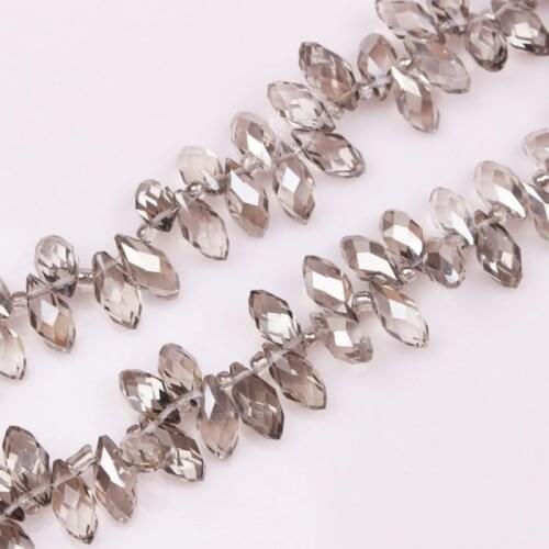 Mini 100pcs/lot AB Colors Water Droplet Shape Beads 6x12mm Crystal Glass Beads Fit Jewelry Earrings Hair Hoop Cheap DIY Making