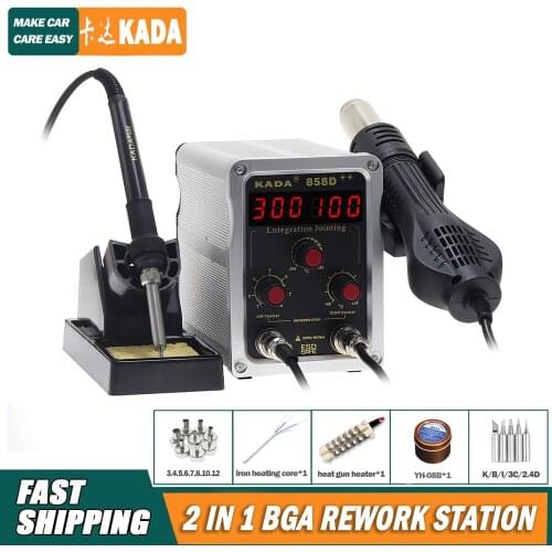 KADA 858D 858D++ BGA desoldering station telephone multi-function maintenance welding station hot air gun blowing tin