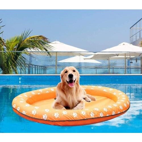 Dog Floating Raft Garden Outdoor Summer Swimming Pool Water Toys Floating Rafts For Pet Dog Supplies Inflatable Pet Pool Float