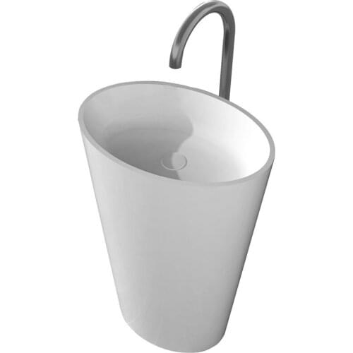 BATHROOM VANITY PEDESTAL HAND SINK CLOAROOM RESIN ACRYLIC COLORED WASH PEDESTAL BASIN RS38281-2