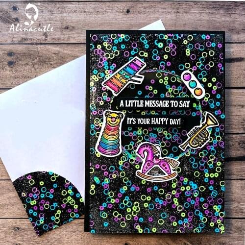 Alinacutle CLEAR STAMPS Childrens Toy Rocking Horse DIY Scrapbooking Card Album Paper Craft Rubber Transparent Silicon Stamp