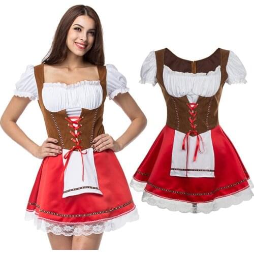 Plus Size xxxxxl xxxxl xxxl Womens German Dirndl Dress Traditional Bavarian Oktoberfest Costumes for Halloween Carnival