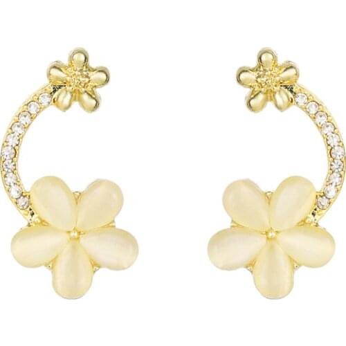 Korean Earrings Fashion Jewelry Brincos Statement Earrings Petal Earrings Gothic Stud Earrings For Women Oorbellen Wholesale