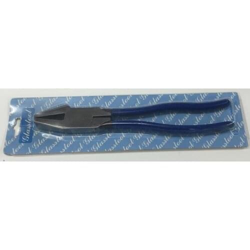 12" Labor-saving teeth Flat-edge forceps glass trimming tool Blue extended handle trim size 2-12mm