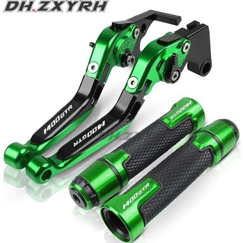For KAWASAKI GTR 1400 GTR1400/CONCOURS 2007-2017 Motorcycle Accessories Folding Extendable Brake Clutch Levers Handbar End Grips