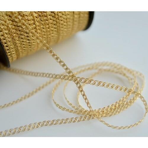 Hot sale Golden special gold ribbon lace dress cheongsam edge decoration materials G907