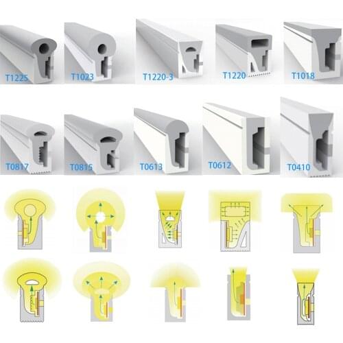 WS2812B WS2811 SK6812 LED Neon Rope Tube Silica Gel Flexible Strip Lights Soft Lamp Tube IP67 Waterproof For Home Decoration