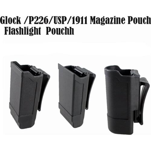 Tactical Polymer 9mm Magazine Pouch Holder Belt Gun Holster Military Mag Pouch For Glock Magazine
