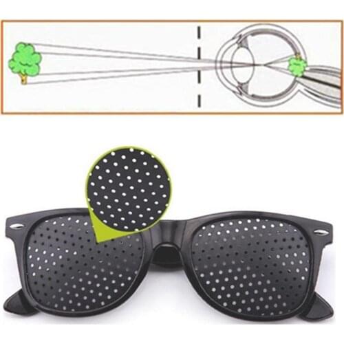Vision Care Pin hole Sunglasses Men Women Anti-myopia Pinhole Glasses Eye Exercise Improve Eyesight Natural Healing Goggles