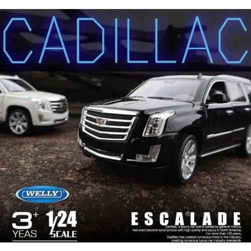 Welly 1:24 Cadillac Escalade alloy car model Diecasts & Toy Vehicles Collect gifts Non-remote control type transport toy