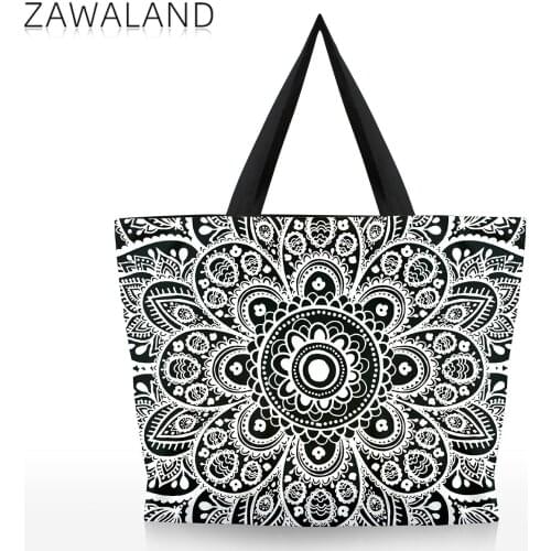 Zawaland Women Hot Sale Romain Rolland Handbag Portable Zip Shoulder Bag Female Students Books Storage Handle Bag Casual Totes