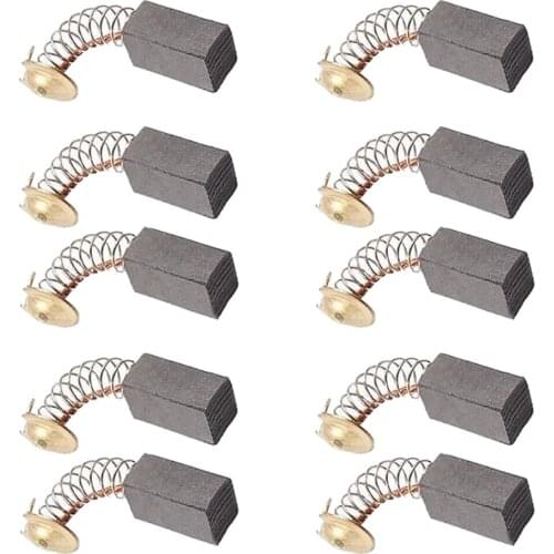 10 Pcs Carbon Brush Motor Repalcement Accessories 6.5x7.5x12mm For Guild PDH26G Rotary Hammer Drill 1000W Electric Grinder Tools