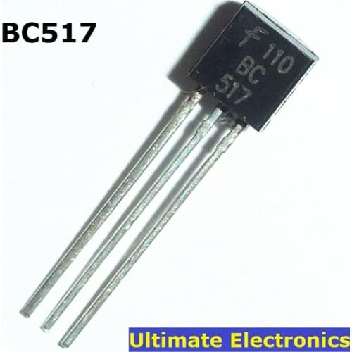 100pcs BC517 NPN Darlington Transistor 625mW 30V 500mA TO-92