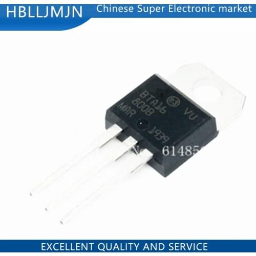 10PCS BTA16-800B TO-220 BTA16-800 TO220 BTA16 800V 16A 16-800B
