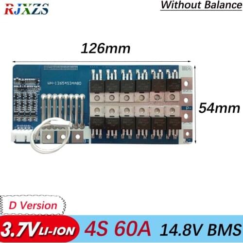 4S 80A 14.8V 16.8v li-ion BMS PCM battery protection board bms pcm for lithium LicoO2 Limn2O4 18650 li battery