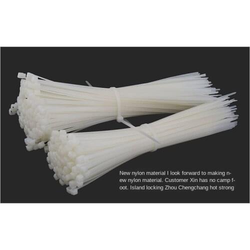 Self-locking cable tie large strapping plastic snap fastener strap cord white/black 50PCS