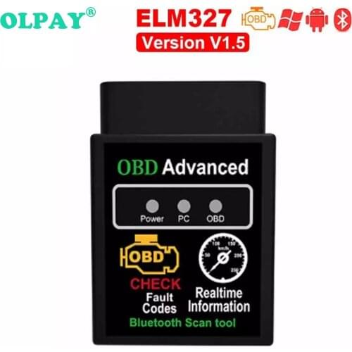 ELM327 V1.5 PIC25K80 Chip OBDII Car Diagnostic tool Auto OBD2 scanner Bluetooth Adapter ELM 327 for Android Code Reader