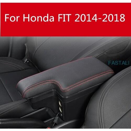 For Honda FIT JAZZ 2014-19 GK5 car armrest box central storage box Multi-function storage box car decoration accessories