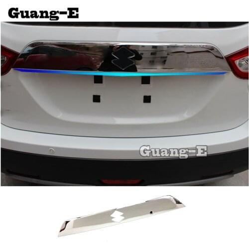 Car Auto Rear Back Bumper Cover Wrap License Trim Frame Lamp Panel Hoods Trunk For Suzuki S-Cross Scross SX4 2014 2015 2016 2017