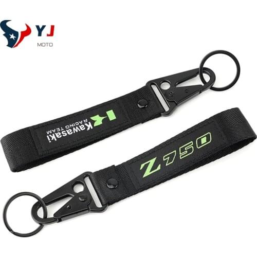 Newest Embroidery Collection Keychain For Kawasaki Z750 High Quality Motorcycle Embroidered Keyring Key Holder Ring Chain