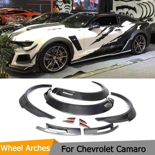Car Side Fender Flares Cover Mudguards trims for Chevrolet Camaro 2016 - 2019 Carbon Fiber Wheel Arch Car Spoiler
