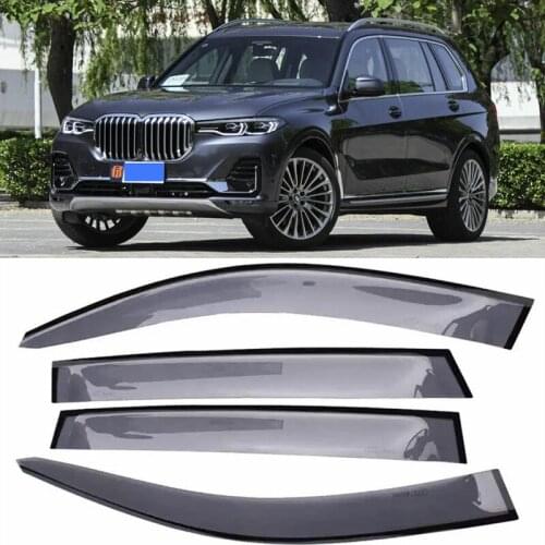 CEYUSOT 4 Pcs For Sun Window Visor New BMW X7 Window Rain Shield Sun Guard Trim Strip 2018 19 20 Window Visor BMW X7 Accessories