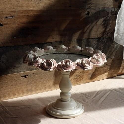 Resin rose handmade decorative cake pedestal stand