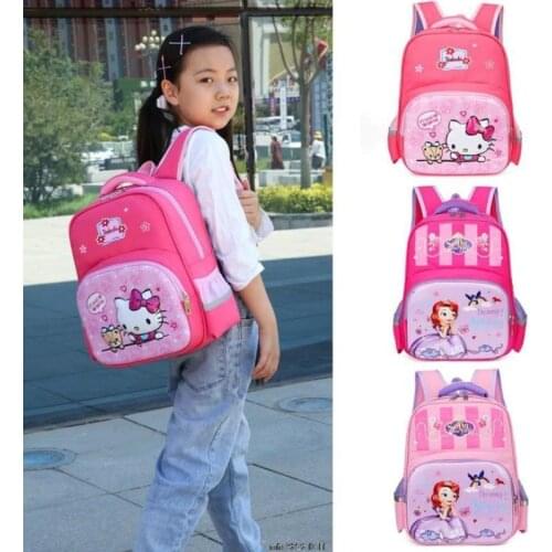 Girls frozen elsa annaSnow Queen princess boys Backpacks kids disney Sofia School Bag Breathable backpack