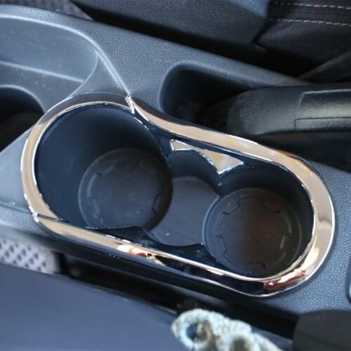 ABS Chrome Water Cup Decoration Trim Sticker For Ford Ecosport LHD 2012 2013 2014 2015 2016 Accessories 1 Piece