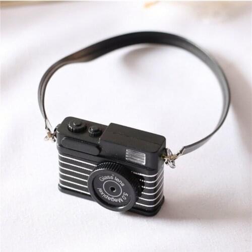 1/12 Dollhouse Mini Camera Model Newborn Photography Props Retro Miniature Camera Decoration