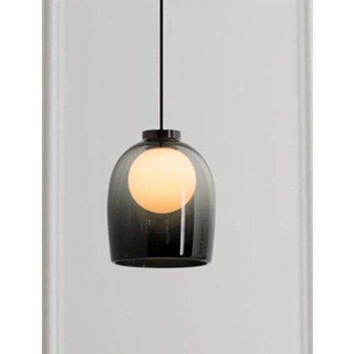 Nordic personality creative restaurant glass chandelier staircase entrance light simple bedroom bedside small chandelier