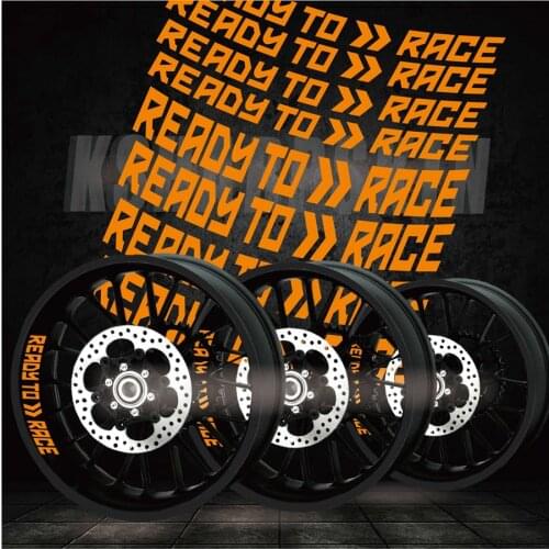 Best selling stickers accessories motorcycle wheel personality reflective waterproof decoration suitable for KTM READY TO RACE