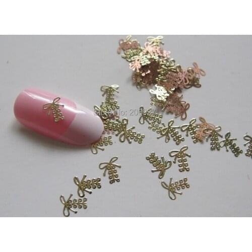 MS180-2 100pcs Gold Cute Metal Sticker Nail Art Metal Sticker Nail Art Decoration Non-adhesive Sticker