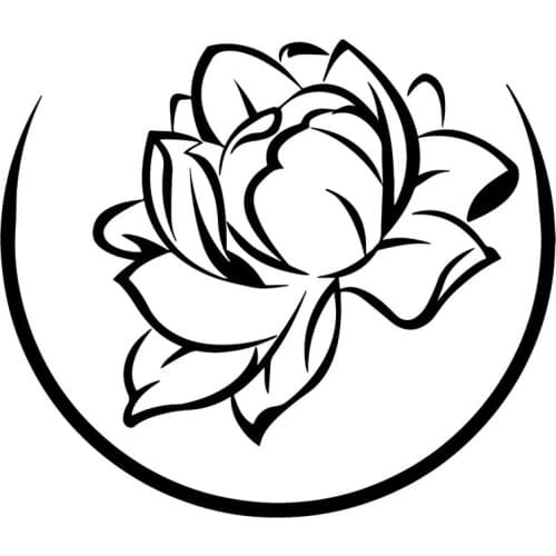 17.6X15.2CM Lotus Flower Car Sticke Decoration Whole Body Vinyl Decal