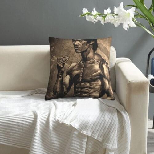 Bruce Lee pillowcase printed cushion cover sofa waist pillow pillow cover
