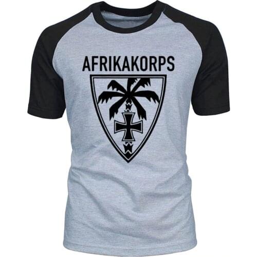 New est T Shirts Men Maglietta Afrika Korps Palm Wehrmacht Deutschen Heeres Gruppe Dak raglan Short Sleeve T-Shirt