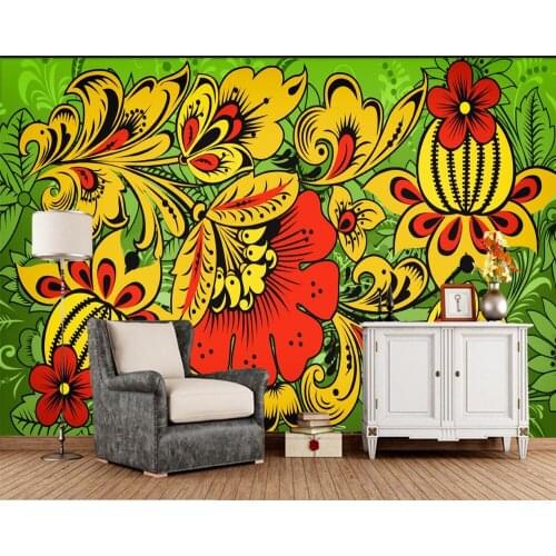 Papel de pared Texture Russian Flowers photo 3d wallpaper,living room sofa TV wall bedroom kitchen wall papers home decor cafe