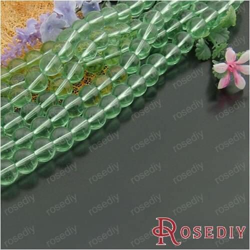 Wholesale 10mm Green Round Glass Beads Diy Jewelry Findings Accessories Roughly 33 pieces(JM6084)