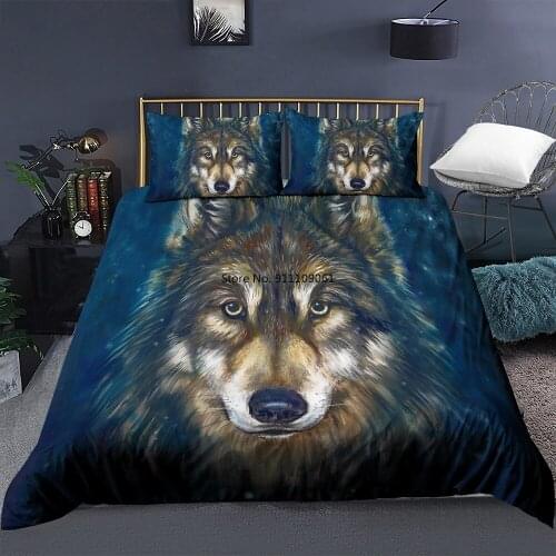 3D Cartoon Cat Wolf Horse Print Duvet Cover Bedding Quilts Cover with PillowCase Dream Purple Unicorn Bedding Set Home Decor