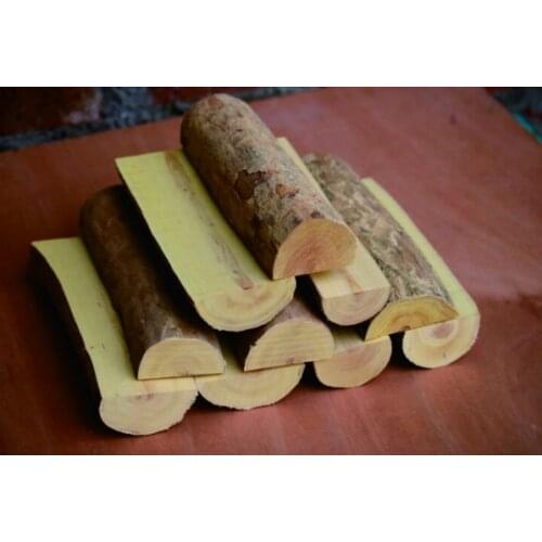 1piece Boxwood log semi-circular dry material