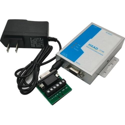 Serial Device Server RS232 RS485 RS422 to Ethernet RJ45 TCP IP Converter With power adapter