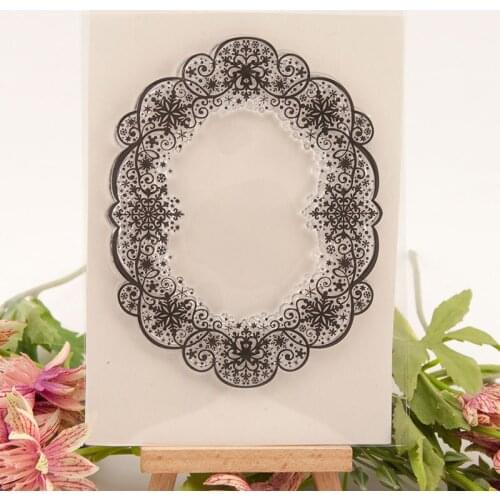 Snowflake Wreath Transparent Clear Silicone Rubber Stamp Scrapbooking Card Christmas