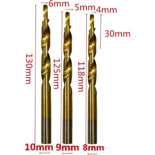 4-8/5-9/6-10mm HSS Twist Step Drill Bit For Woodworking Kreg Manual Pocket Hole Drill