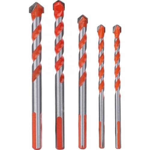 5Pcs 6/8/10/12mm Woodworking Drill Bit Carbon Steel Alloy Hole Opener Drilling Tool For Ceramic Concrete Iron Plastic Tile Brick