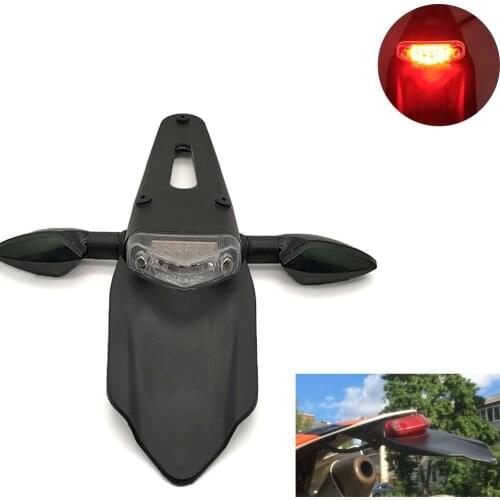 Universal Motorcycle LED Tail Light&Rear Fender Stop Enduro Tail Light For Honda XR230 XR250 XR400 XR125 xr 250 400