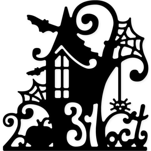 Halloween Witch Pumpkin Cutting Dies Craft Dies Metal Cutting Scrapbooking Die Paper Knife Mould Card Stamp Haunted House Die