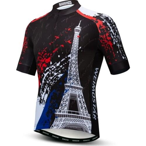 Weimostar 2021 France Cycling Jersey Mens Bike Jersey MTB Bicycle Wear Maillot Ciclismo Quick Dry Cycling Shirt Road Bike Top
